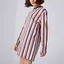 Women's Vertical Stripe Dress Pink
