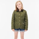 Barbour Girls' Printed Summer Liddesdale Quilted Jacket - Olive/Folky Floral -  6-7 Years