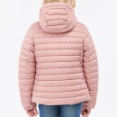 Barbour Girls' Cranmore Hooded Quilted Jacket - Soft Coral/Folky Floral -  6-7 Years