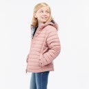 Barbour Girls' Cranmore Hooded Quilted Jacket - Soft Coral/Folky Floral