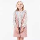 Barbour Girls' Quilted Guilden Long Gilet - Soft Coral/Folky Floral