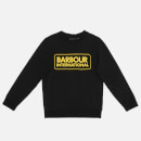 Barbour International Boys' Large Logo Crew Neck Sweatshirt - Black - 6-7 Years