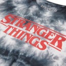 Stranger Things Logo Women's Cropped T-Shirt - Black Tie Dye