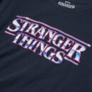 T-shirt pour homme Stranger Things Chrome Logo - Marine