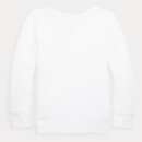Ralph Lauren Girls' Seasonal Fleece Bear Sweatshirt - White