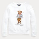 Ralph Lauren Girls' Seasonal Fleece Bear Sweatshirt - White