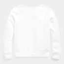 Ralph Lauren Girls' Seasonal Fleece Bear Sweatshirt - White - 6 Years
