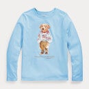 Ralph Lauren Girls' Americana Bear T-Shirt - Sky Blue