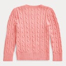 Ralph Lauren Girls' Cable Knit Sweatshirt - Desert Rose - 4 Years