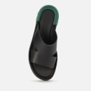 KENZO Women's Zenzoyama Logo Leather Flatform Sandals - Black - UK 3.5