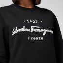 Salvatore Ferragamo Women's Cotton Logo Sweater - Nero - XS