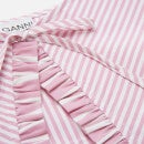Ganni Women's Stripe Cotton Collar - Moonlight Mauve