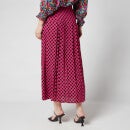 RIXO Women's Nancy Skirt - Checkerboard Fuchsia - UK 6