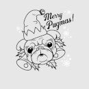 Merry Pugmas Unisex Christmas Jumper - Grey
