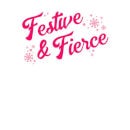 Snowy Festive & Fierce Unisex Christmas Jumper - White