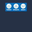NHS Covid Christmas Turkey Sprouts Gravy Felpa Unisex - Blu Navy