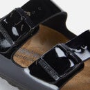 Birkenstock Women's Arizona Slim Fit Leather Double Strap Sandals - Black Patent