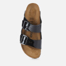 Birkenstock Women's Arizona Slim Fit Leather Double Strap Sandals - Black Patent