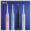Oral-B Pro 3500 Cross Action Black Electric Toothbrush with Travel Case + 4 Refills