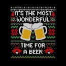 Time For A Christmas Beer Unisex Christmas Jumper - Black