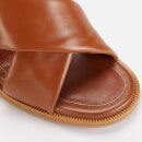 See By Chloé Women's Lyna Leather Platform Heeled Sandals - Tan