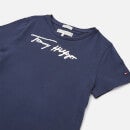 Tommy Hilfiger Girls' Script Print T-Shirt Short Sleeved - Twilight Navy - 6 Years