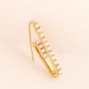 Hillier Bartley Women's Pearl Jumbo Paperclip Earring - Gold/Pearl