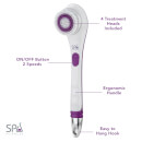Spa Sciences NERA- 3-in-1 Shower Body Brush with USB - White