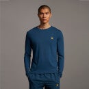 Baselayer with Sleeve Logo - Aegean Blue