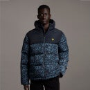 Earth Print Wadded Jacket - Dark Navy