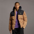 Earth Print Wadded Jacket - Jet Black