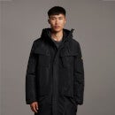 Casuals Longline Dual Pocket Parka - Jet Black