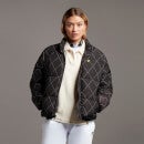 Argyle Puffer Jacket - Jet Black