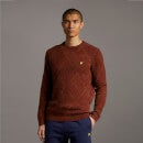 Brushed Argyle Jumper - Rust