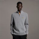 Ribbed 1/4 Zip Jumper - Mid Grey Marl