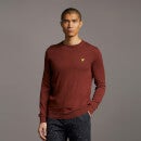 Cotton Merino Crew Jumper - Rust