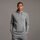 Hoodie with Contrast Piping - Mid Grey Marl