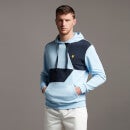 Contrast Cut and Sew Hoodie - Fresh Blue/ Navy