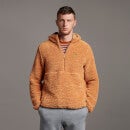 Fleece 1/2 Zip Hoodie - Tan