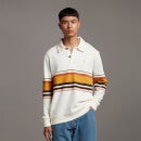 Archive Collared Stripe Panel Sweatshirt - Vanilla Ice