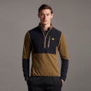 Microfleece Midlayer with Woven Overlay - Khaki