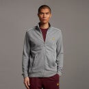 Track Jacket with Contrast Piping - Mid Grey Marl