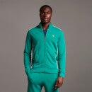 Track Jacket with Contrast Piping - Pine Green