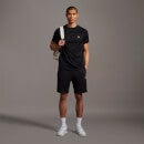 Sweat Short With Contrast Piping - True Black