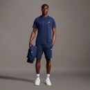 Sweat Short With Contrast Piping - Navy