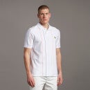 Vertical Stripe Polo Shirt - White