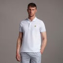 Tipped Polo Shirt - White/ Light Blue