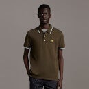 Tipped Polo Shirt - Olive/ White