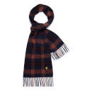 Tartan Lambswool Scarf - Dark Navy