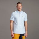 Vertical Stripe Short Sleeve Oxford Shirt - Riviera